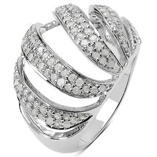 Load image into Gallery viewer, 0.98 Carat Genuine White Diamond .925 Sterling Silver Ring