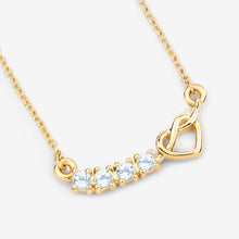 Load image into Gallery viewer, 0.24 Carat Genuine Aquamarine .925 Sterling Silver Necklace