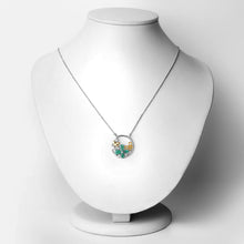 Load image into Gallery viewer, 1.35 Carat Genuine Emerald and White Topaz .925 Sterling Silver Pendant