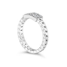 Load image into Gallery viewer, .925 Sterling Silver 1/5 Cttw Diamond ID and Cuban Link Band Ring (I-J Color, I2-I3 Clarity) - Ring Size 6
