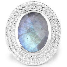 Load image into Gallery viewer, 7.00 Carat Genuine Labradorite .925 Sterling Silver Ring