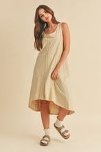 Load image into Gallery viewer, High-Low Hem Scoop Neck Midi Tank Dress For Women Casual Chic with Trendy High-Low Design & Comfortable Tank Style