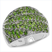 Load image into Gallery viewer, 3.16 Carat Genuine Chrome Diopside .925 Sterling Silver Ring