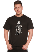 Load image into Gallery viewer, Sad Skeleton Halloween Unisex Bamboo Viscose/Organic Cotton Short Sleeve Graphic T-Shirt