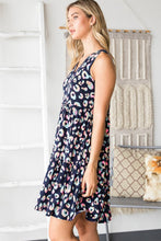Load image into Gallery viewer, Full Size Leopard V-Neck Ruffled Tank Dress โ Leopard Tank Dress, V-Neck Ruffled Dress, Animal Print Dress, Leopard Print Dress, Ruffled Tank Dress, Bold V-Neck Dress, Casual & Formal Dress