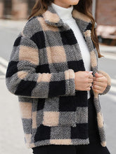Load image into Gallery viewer, Beautiful Red Women Drop Shoulder Fuzzy Button-Up Jacket Soft And Comfortable Casual Fit Jacket