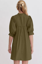 Load image into Gallery viewer, Pink Puff Sleeve Mini Dress Casual and Feminine Dress for Women Simple Classic Summer Dress