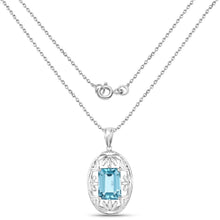 Load image into Gallery viewer, 9.60 Carat Genuine Green Topaz .925 Sterling Silver Pendant