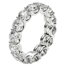 Load image into Gallery viewer, Round Cut Lab Grown Diamond Eternity Ring in 14k White Gold (6 cttw FG/VS2)