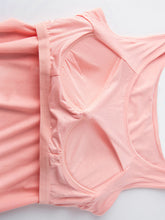 Load image into Gallery viewer, Classic Round Neck Wide Strap Mini Dress With Built-In Bra Comfortable Sleeveless Dress