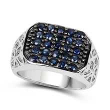 Load image into Gallery viewer, 1.13 Carat Genuine Blue Sapphire .925 Sterling Silver Ring