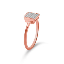 Load image into Gallery viewer, 10K Rose Gold 1/3 Cttw Invisible Set Princess Cut Diamond Composite Square Shape Ring for Women (H-I color, I1-I2 clarity) - Size 7