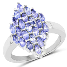 Load image into Gallery viewer, 1.84 Carat Genuine Tanzanite .925 Sterling Silver Ring