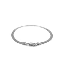 Load image into Gallery viewer, 14k White Gold Super Flex Herringbone Bracelet (2.80 mm)