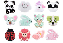 Load image into Gallery viewer, 5PCS/SET Silicone Animal Beads BPA Free Baby Teething Beads Toy For Pacifier Clips New Born Silicone Rodent Tiny Rod Baby Teether For Baby Kids