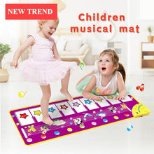 Load image into Gallery viewer, Music Carpets Piano Mats Music Touch Play Keyboard with 8 Demo Songs Baby Animals Educational Toy for Kids