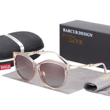 Load image into Gallery viewer, Stevvex Polarized Cat Eye Sunglasses Women Gradient Round Sun glasses for Women oculos lunette de soleil femme