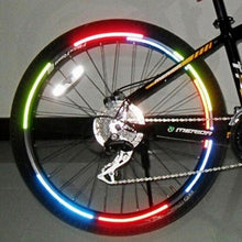 Load image into Gallery viewer, 8PCS Bicycle Bike Wheel Lights Bike Fluorescent Reflective Stickers Bike Light Spoke Wheel Tape Bicycle Accessories Bike Reflective Tape Night Safety Stickers For Bicycle Motorbike