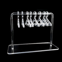 Load image into Gallery viewer, 8PCS Hanger Transparent Acrylic Jewelry Creative Display Rack Earring Jewelry Storage Pendants Storage Ornaments Dangle Earring Hanging Organizer Mini Earring Necklace Hanger Jewelry Organizer