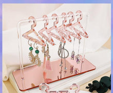 Load image into Gallery viewer, 8PCS Hanger Transparent Acrylic Jewelry Creative Display Rack Earring Jewelry Storage Pendants Storage Ornaments Dangle Earring Hanging Organizer Mini Earring Necklace Hanger Jewelry Organizer