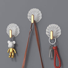 Load image into Gallery viewer, 8pcs Self Adhesive Hook Decorative Hanger On Door Wall Adhesive Key Hanger Bathroom Towels Rack Cabinet Organizer Clothes Hanger Sea Shell Deluxe Shower Hooks Shaped Fun Design
