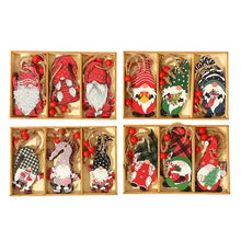 Load image into Gallery viewer, 9-Pieces: Festive Christmas Wooden Hanging Box
