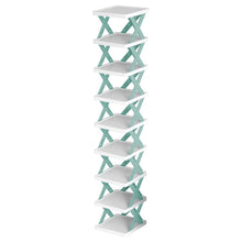 Load image into Gallery viewer, 9-Tier Narrow Entryway Shoe Rack Plastic Vertical Shoe Organizer