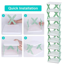 Load image into Gallery viewer, 9-Tier Narrow Entryway Shoe Rack Plastic Vertical Shoe Organizer