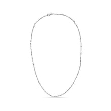 Load image into Gallery viewer, 14K White Gold Bezel Set 1.00 Cttw Diamond 11 Station Necklace