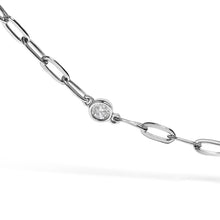 Load image into Gallery viewer, 14K White Gold Bezel Set 1.00 Cttw Diamond 11 Station Necklace