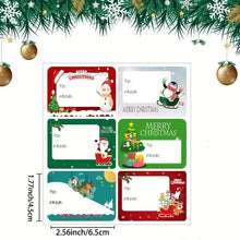 Load image into Gallery viewer, 90-Pieces: Christmas Sticker Tags - Self-Adhesive with Christmas Name Tag