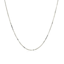 Load image into Gallery viewer, 14k White Gold Adjustable Box Chain 0.7mm