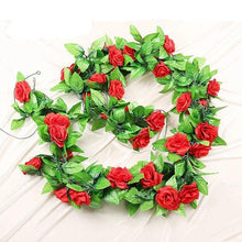 Load image into Gallery viewer, 90cm Artificial Green Hanging Ivy Leaves Radish Seaweed Grape Fake Flowers Vine Home Garden Wall Party Decoration Fake Hanging Fake Ivy Vine for Wall House Room Indoor Outdoor Decoration