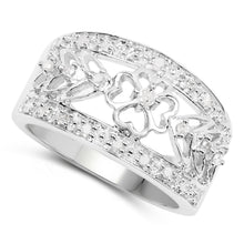Load image into Gallery viewer, 0.31 Carat Genuine White Diamond .925 Sterling Silver Ring
