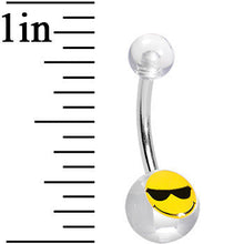 Load image into Gallery viewer, Clear Acrylic Sunglasses Smiley Belly Ring