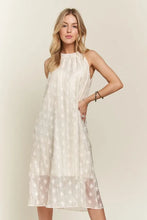 Load image into Gallery viewer, Applique Pearl Detail Grecian Neck Midi Dress For Women, Elegant Grecian Neck Dress with Applique Pearl Detailing for Formal Occasions & Galas