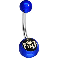 Load image into Gallery viewer, Blue Acrylic Pimp King Belly Ring