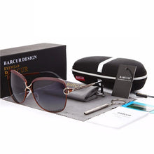 Load image into Gallery viewer, Luxury Polarized Ladies Woman Gradient Round Oversized Modern Sunglasses Brand oculos lunette de soleil femme