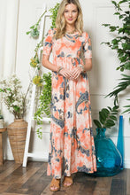Load image into Gallery viewer, Celeste Paisley Print Short Sleeve Maxi Dress with Pockets Effortlessly Stylish, Fluttering, Comfortable, and Versatile with Pockets for Added Convenience