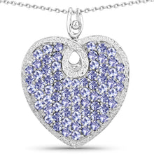 Load image into Gallery viewer, 6.17 Carat Genuine Tanzanite .925 Sterling Silver Pendant