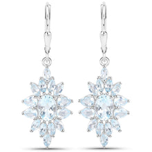 Load image into Gallery viewer, 19.18 Carat Genuine Blue Topaz .925 Sterling Silver 3 Piece Jewelry Set (Ring, Earrings, and Pendant w/ Chain)