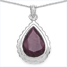 Load image into Gallery viewer, 14.10 Carat Genuine Ruby .925 Sterling Silver Pendant