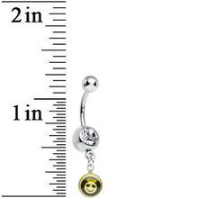 Load image into Gallery viewer, Clear Gem Yellow and Cool Angel Smiley Face Charm Dangle Belly Ring