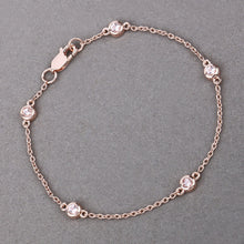 Load image into Gallery viewer, 0.45 Carat Genuine Morganite .925 Sterling Silver Bracelet