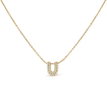Load image into Gallery viewer, 10K White Gold Diamond Accent "A" Initial Bubble Pendant Necklace