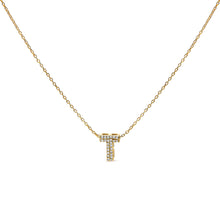 Load image into Gallery viewer, 10K White Gold Diamond Accent "A" Initial Bubble Pendant Necklace