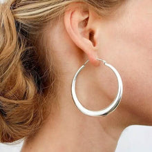 Load image into Gallery viewer, 925 Sterling Silver 50mm Hoop Earrings