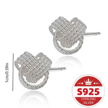 Load image into Gallery viewer, 925 Sterling Silver Braided Ball Earrings