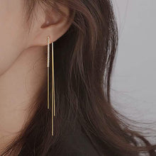 Load image into Gallery viewer, 925 Sterling Silver Dangle Chain Tassel Earrings