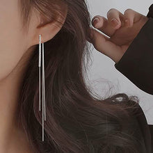 Load image into Gallery viewer, 925 Sterling Silver Dangle Chain Tassel Earrings